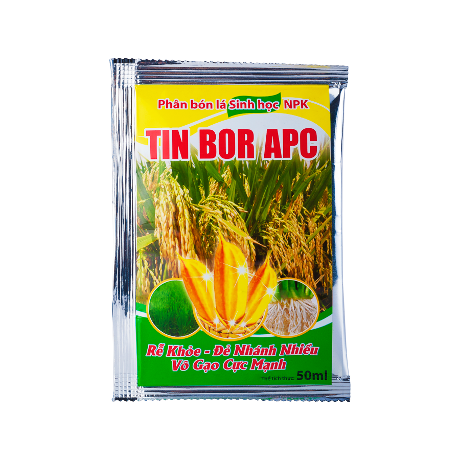NPK COMPOUND FOLIAR ORGANIC FERTILIZER - TIN BOR APC (RICE - PACKAGE FORM)
