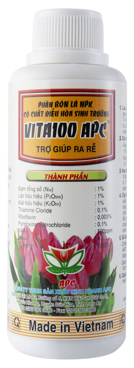 PHÂN BÓN LÁ HỖN HỢP NPK CÓ CHẤT ĐIỀU HÒA SINH TRƯỞNG - VITA100 APC